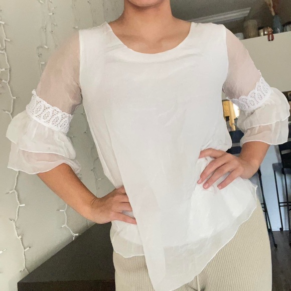 Made in Italy White Easy Blouse main image 0